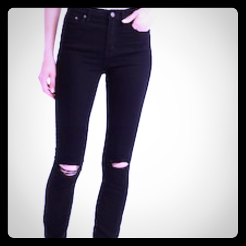 J Crew high rise jeans. Black. Size 26